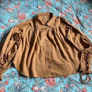 Cuffed Cotton Blouse